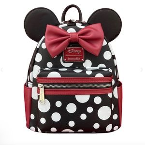 NWT Loungefly MINNIE POLKA DOT Mini Backpack